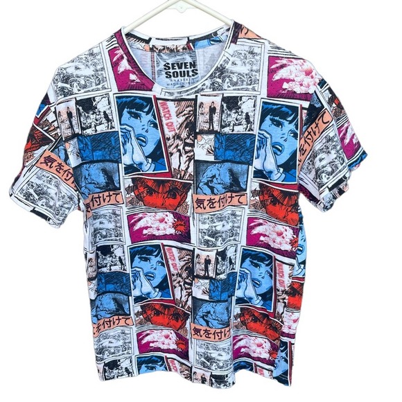 Seven Souls Shirt Mens Small Japanese Comic Anime AOP Graphic T-shirt - Picture 1 of 6